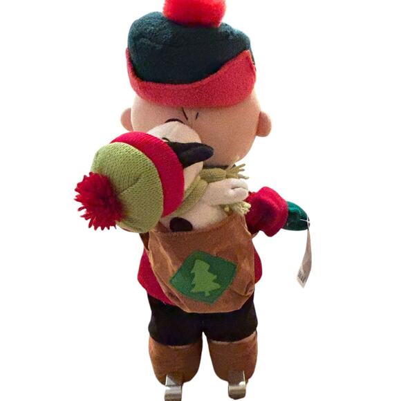 2005 Coyne's & Co. Peanuts Charlie Brown Skating & Snoopy Musical Plays NWT RARE - Picture 2 of 11